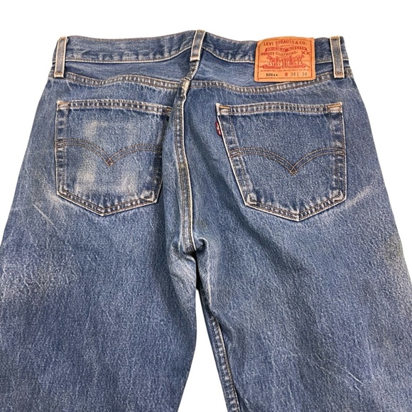 Vintage Levi’s 501XX button fly USA straight leg 32 x 31 - Picture 8 of 9